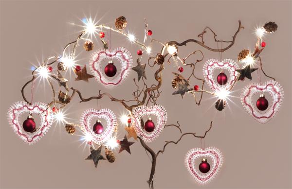 632 Klöppelbrief Baumbehang "Herzelieb"